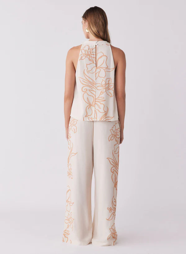 Esmaee Lolita Top-Ecru Floral