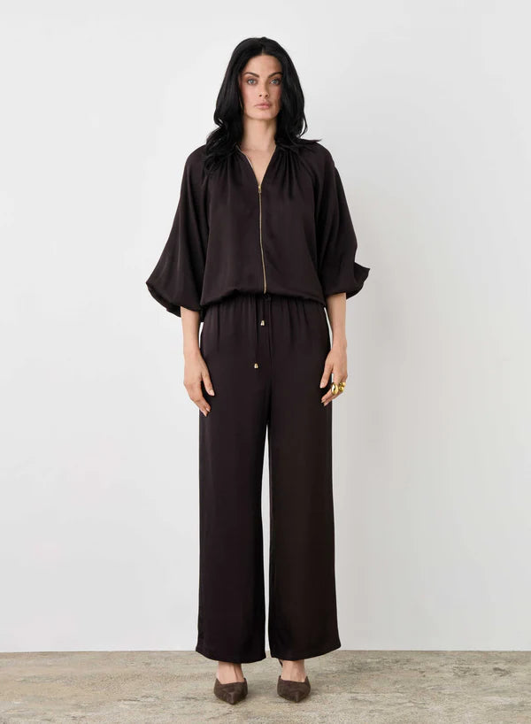 Esmaee Mercer Bomber Jacket - Dark Chocolate