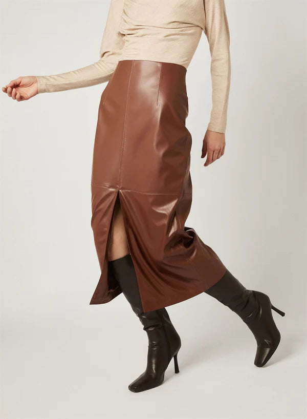 Esmaee Rocco Midi Skirt - Nutmeg
