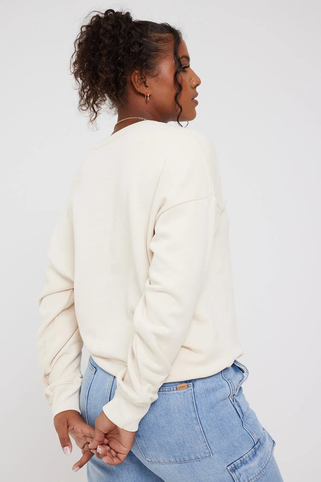 Thrills Foundation Slouch Crew - Unbleached