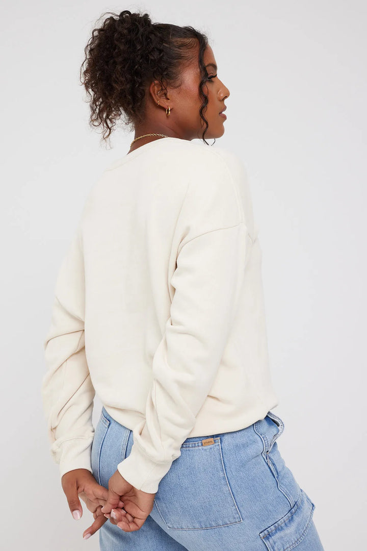 Thrills Foundation Slouch Crew - Unbleached