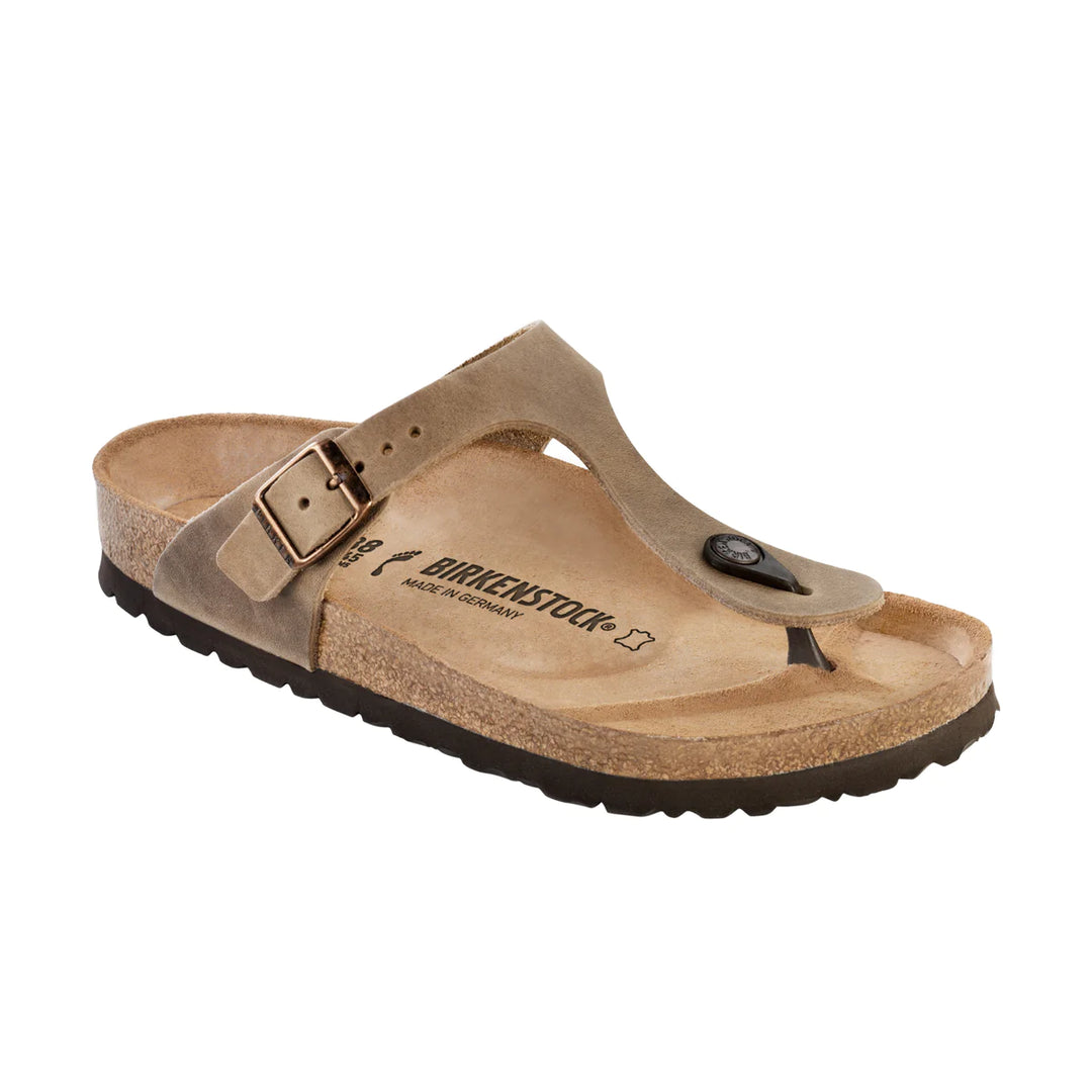 Birkenstock Gizeh Tabacco Brown Oiled Leather Narrow