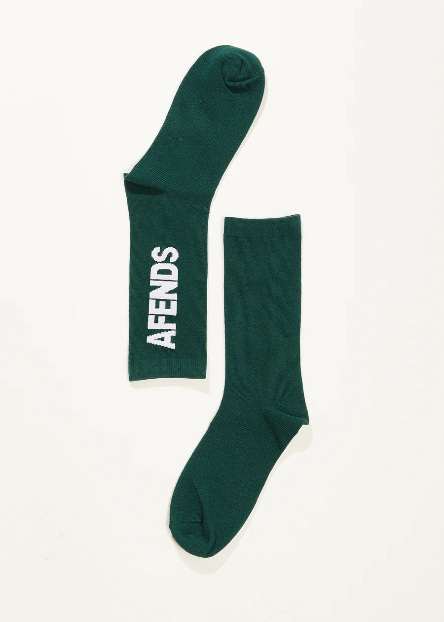 Afends Vinyl Recycled Crew Socks Two Pack - Multi