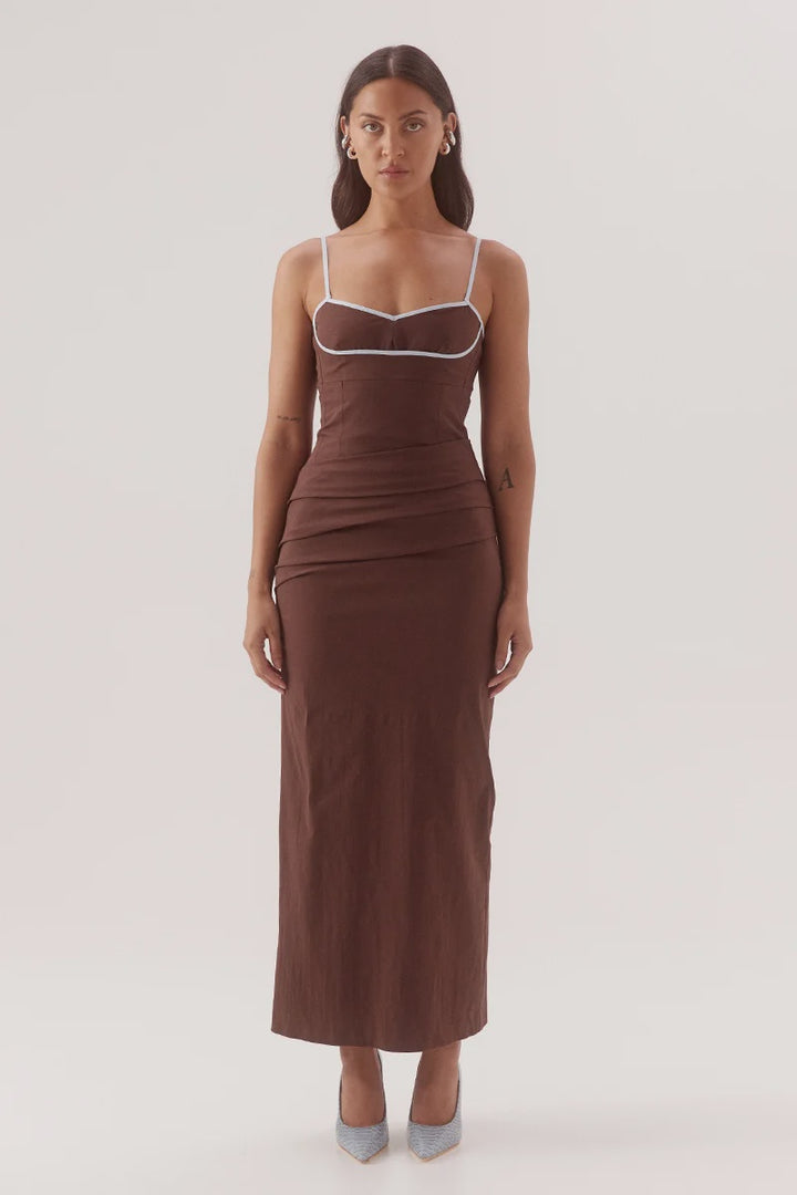 Sovere Britta Dress - Choc/Sky