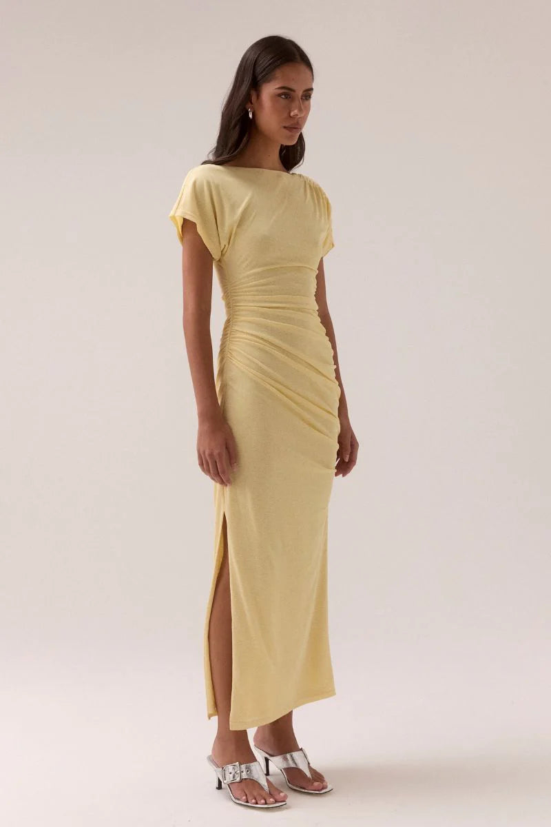 Sovere Rua Off Shoulder Dress - Lemonade