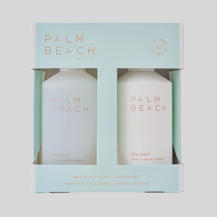 Palm Beach Collection 500ml Hand + Body Wash & 500ml Lotion Set - Sea Salt