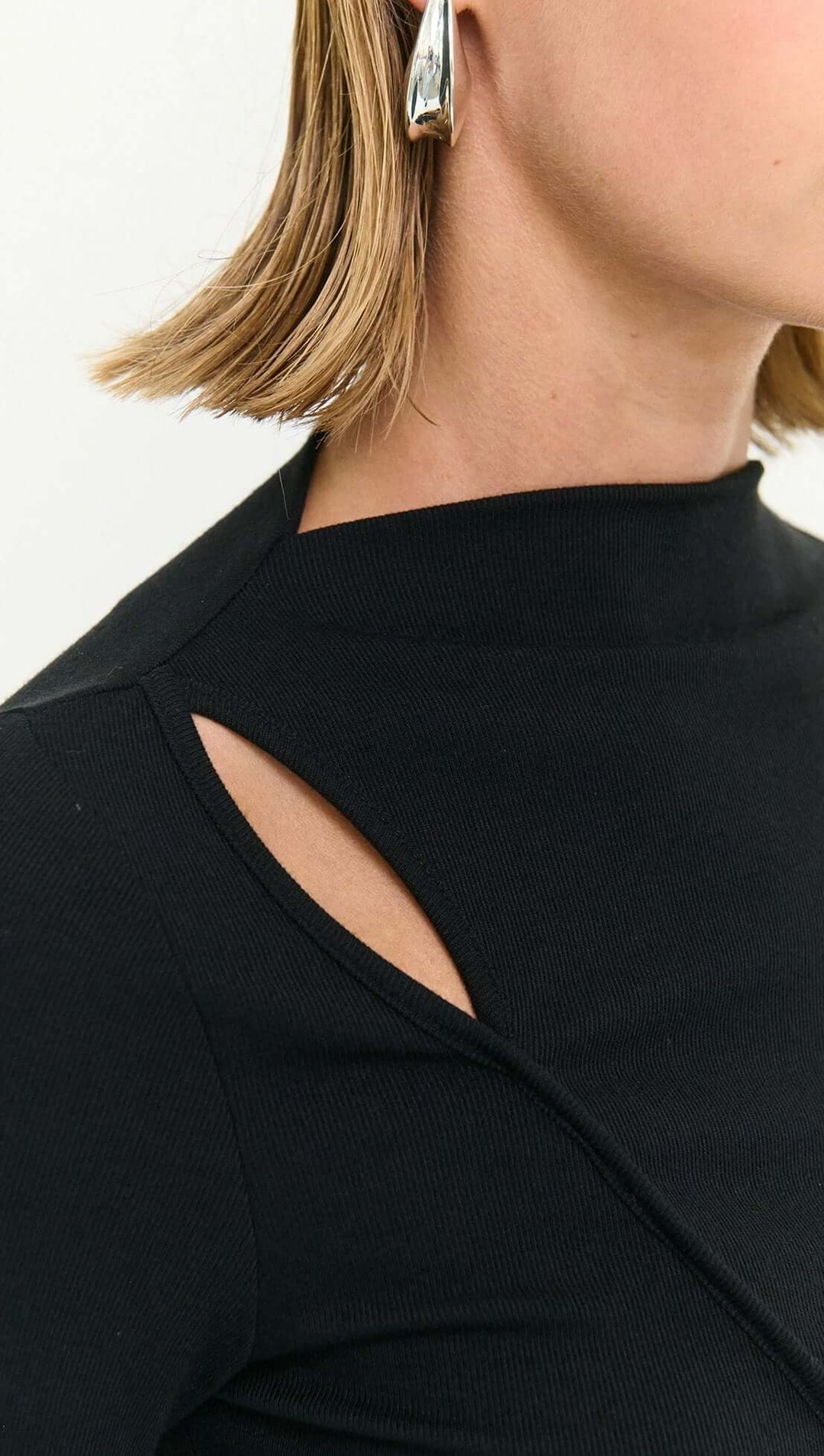 Staple The Label Alexi Asymmetric Detail Midi Dress - Black
