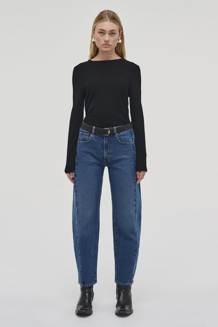 Neuw Denim Amber Barrel Jean- Iris Mid Vintage Indigo