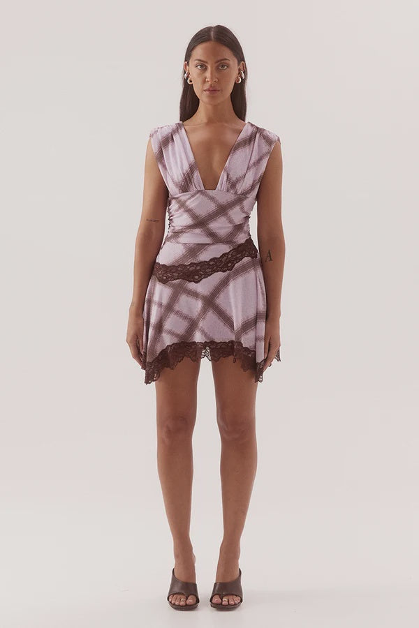 Sovere Ashti Mini Dress - Plaid