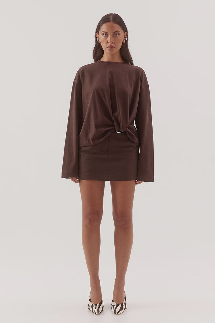 Sovere Izel Longsleeve Top - Espresso