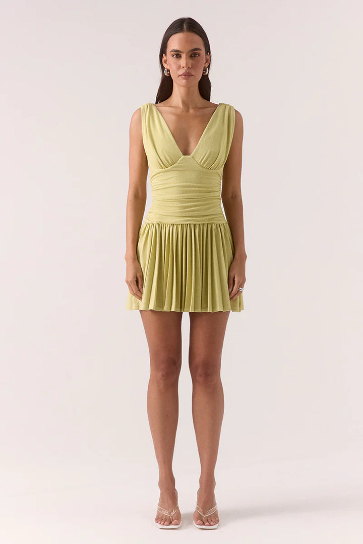 Sovere Dione Mini Dress-Apple