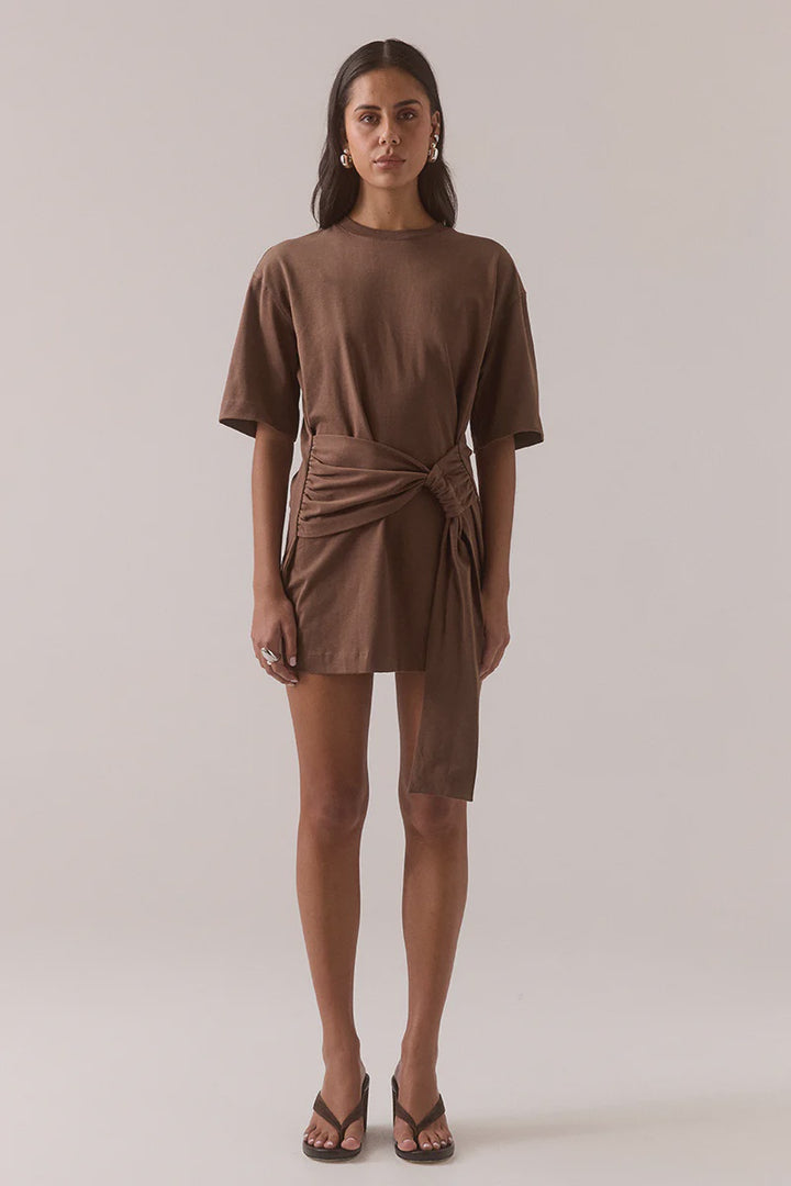 Sovere Delani Tee Dress - Hazlenut
