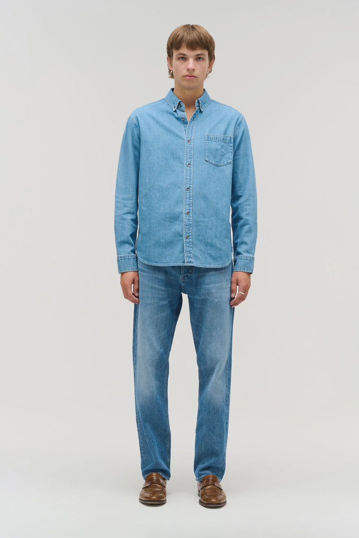 Neuw Denim Regular Fit Denim Shirt - Mid Indigo