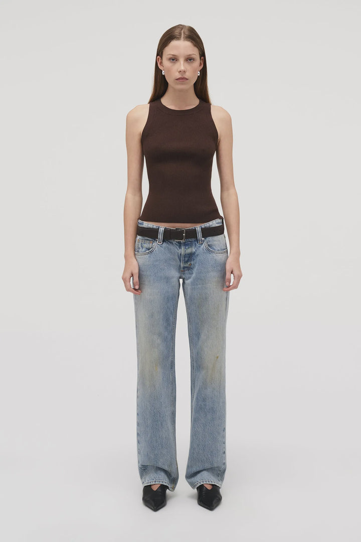 Neuw Denim Jonesy Knitted Singlet PM - Espresso