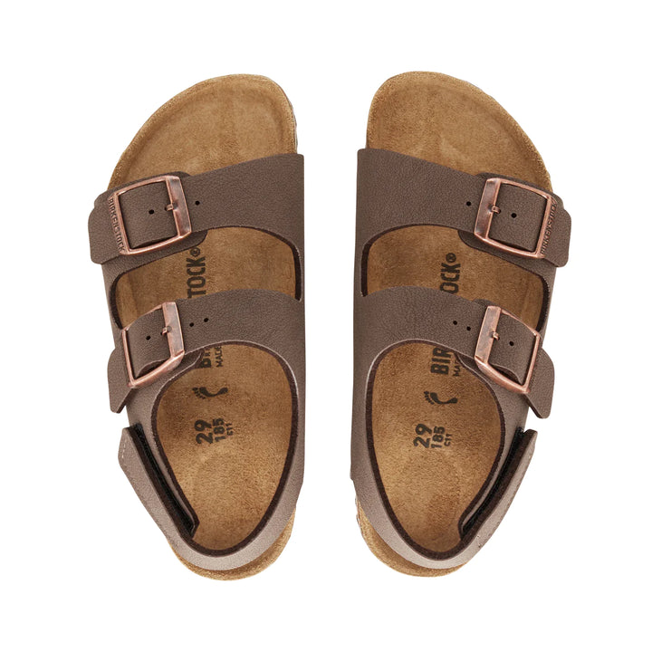 Birkenstock Milano Kids Adjustable Strap Mocca BirkiBuc Narrow