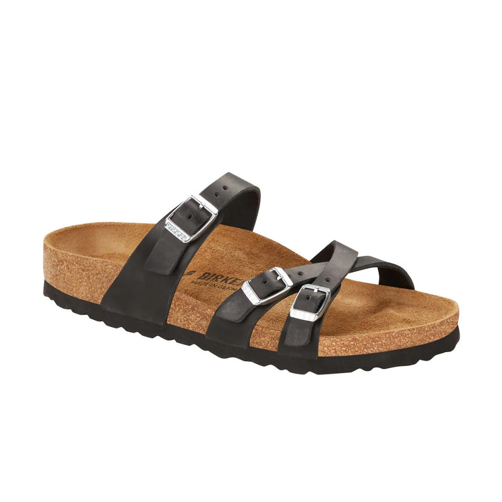 Birkenstock Franca Black Oiled Leather Narrow
