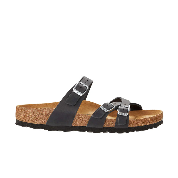 Birkenstock Franca Black Oiled Leather Narrow