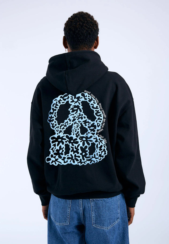 Dr Denim Damien Hoodie - Black DD Peace