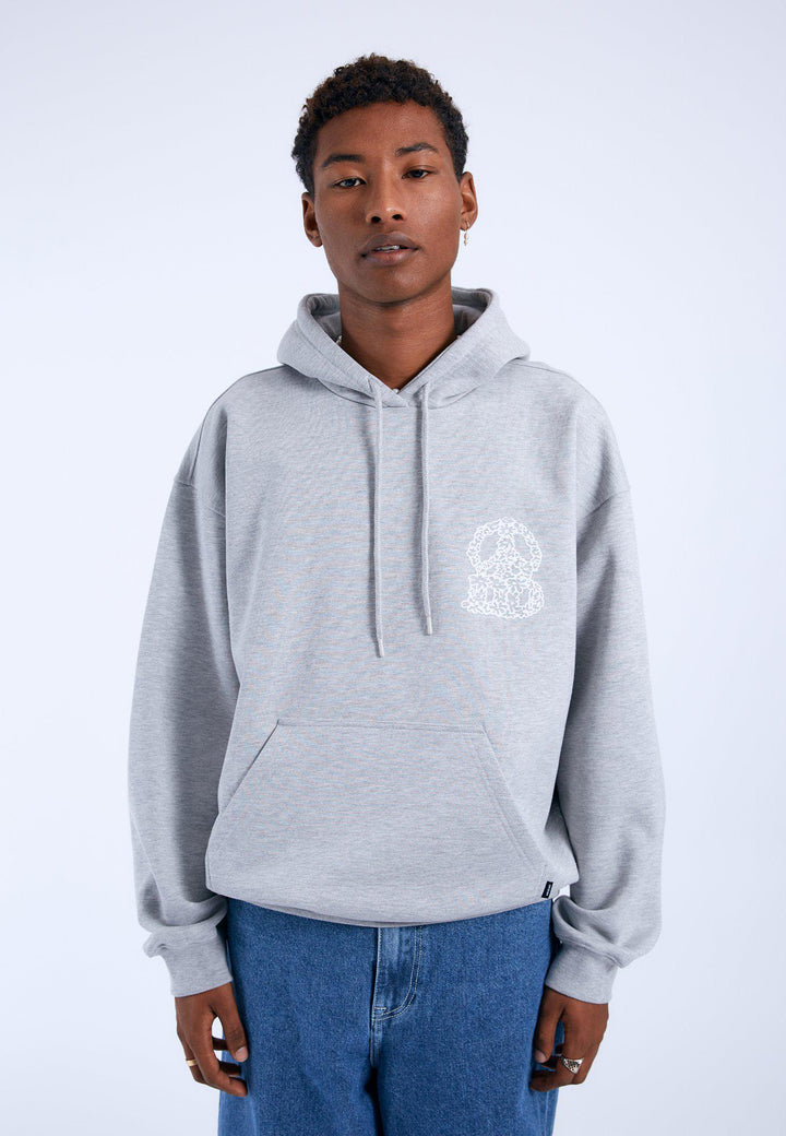 Damien Hoodie - Grey Melange Small DD Peace