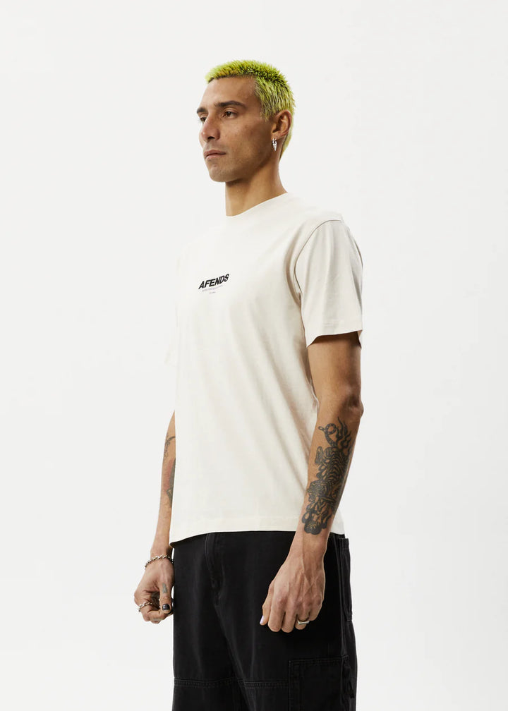Afends Vinyl Recycled Retro Fit Tee - Moonbeam