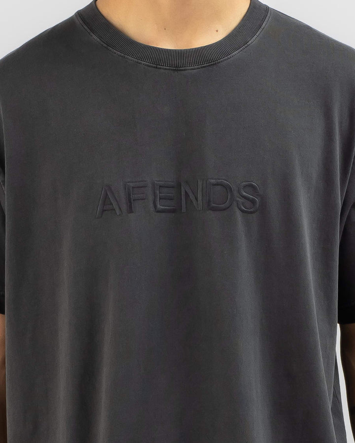 Afends Disguise Recycled Boxy Fit Tee - Stone Black
