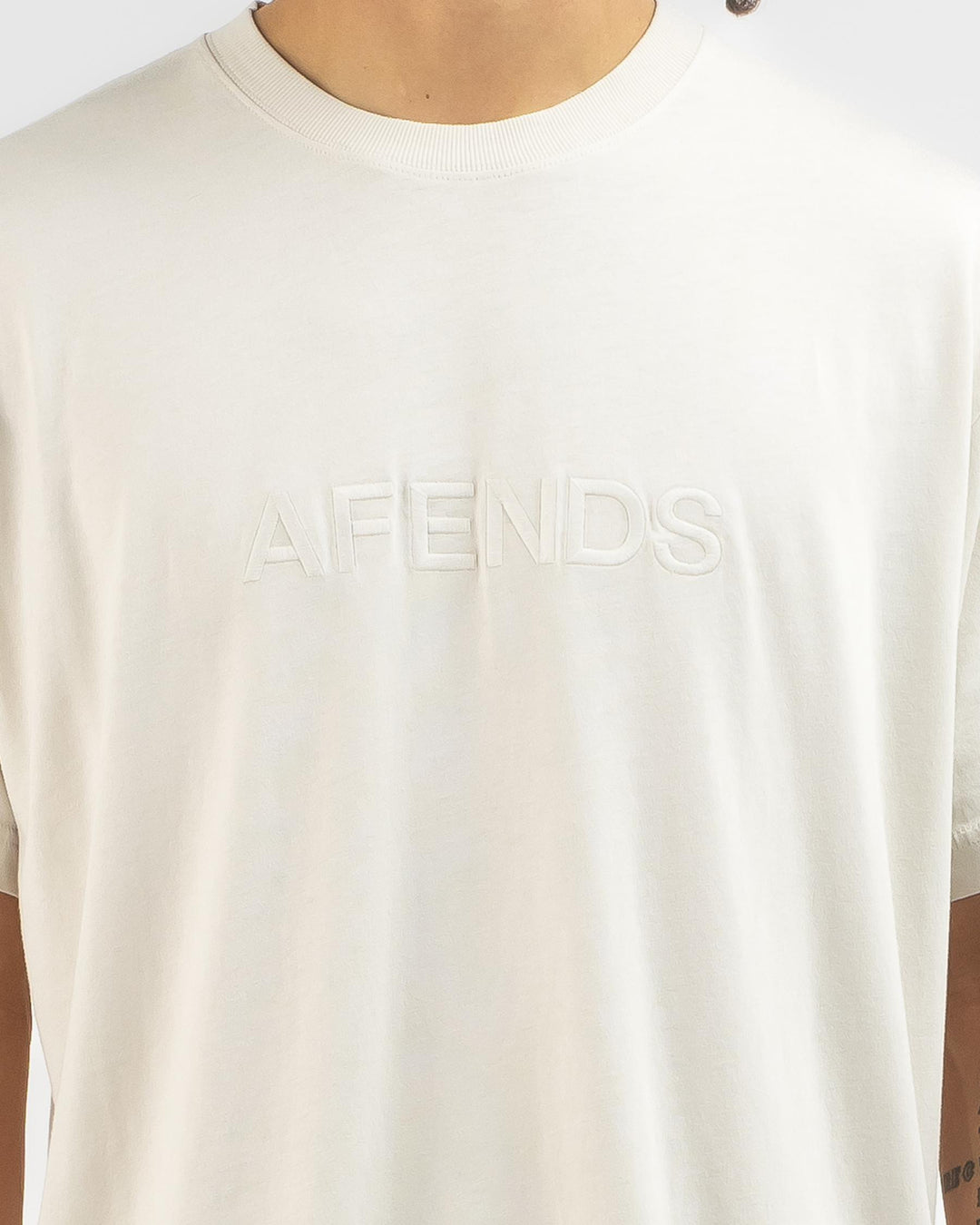 Afends Disguise Recycled Boxy Fit Tee - Moonbeam