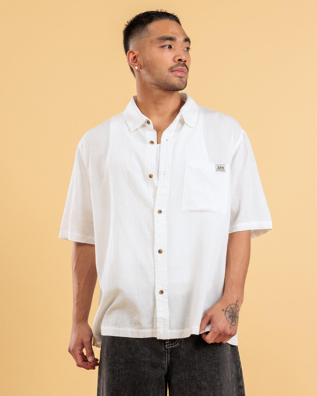 Lee Jeans Boxcutter Shirt - White Night
