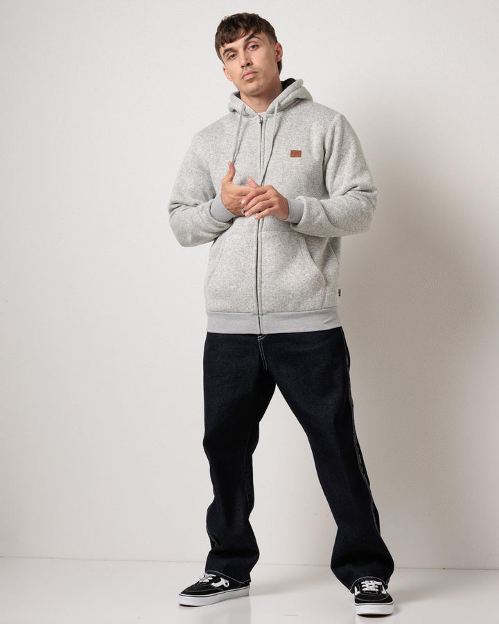 Billabong Revolt Zip Thru Hoodie - Light Grey Heather