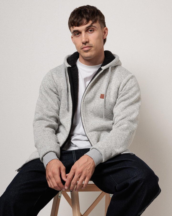 Billabong Revolt Zip Thru Hoodie - Light Grey Heather