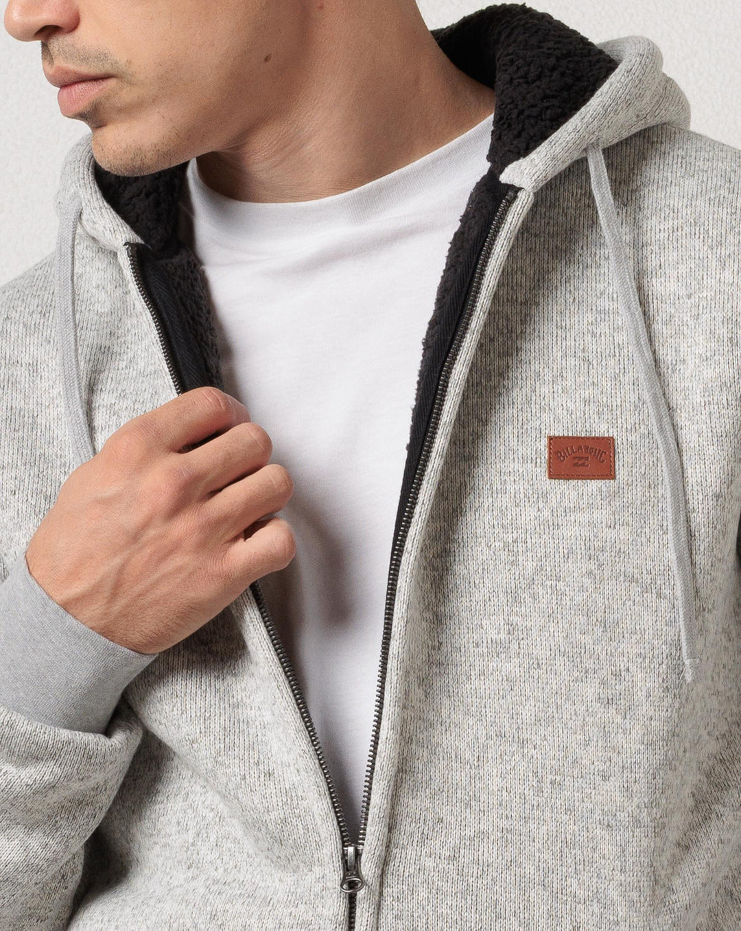 Billabong Revolt Zip Thru Hoodie - Light Grey Heather
