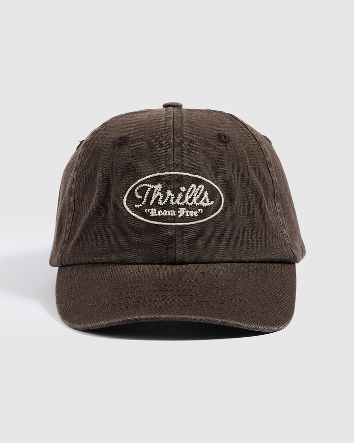 Thrills In The Heart Of Byron Bay 6 Panel Cap - Postal Brown
