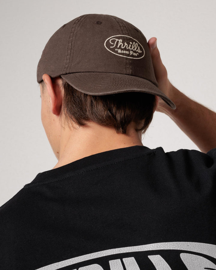 Thrills In The Heart Of Byron Bay 6 Panel Cap - Postal Brown