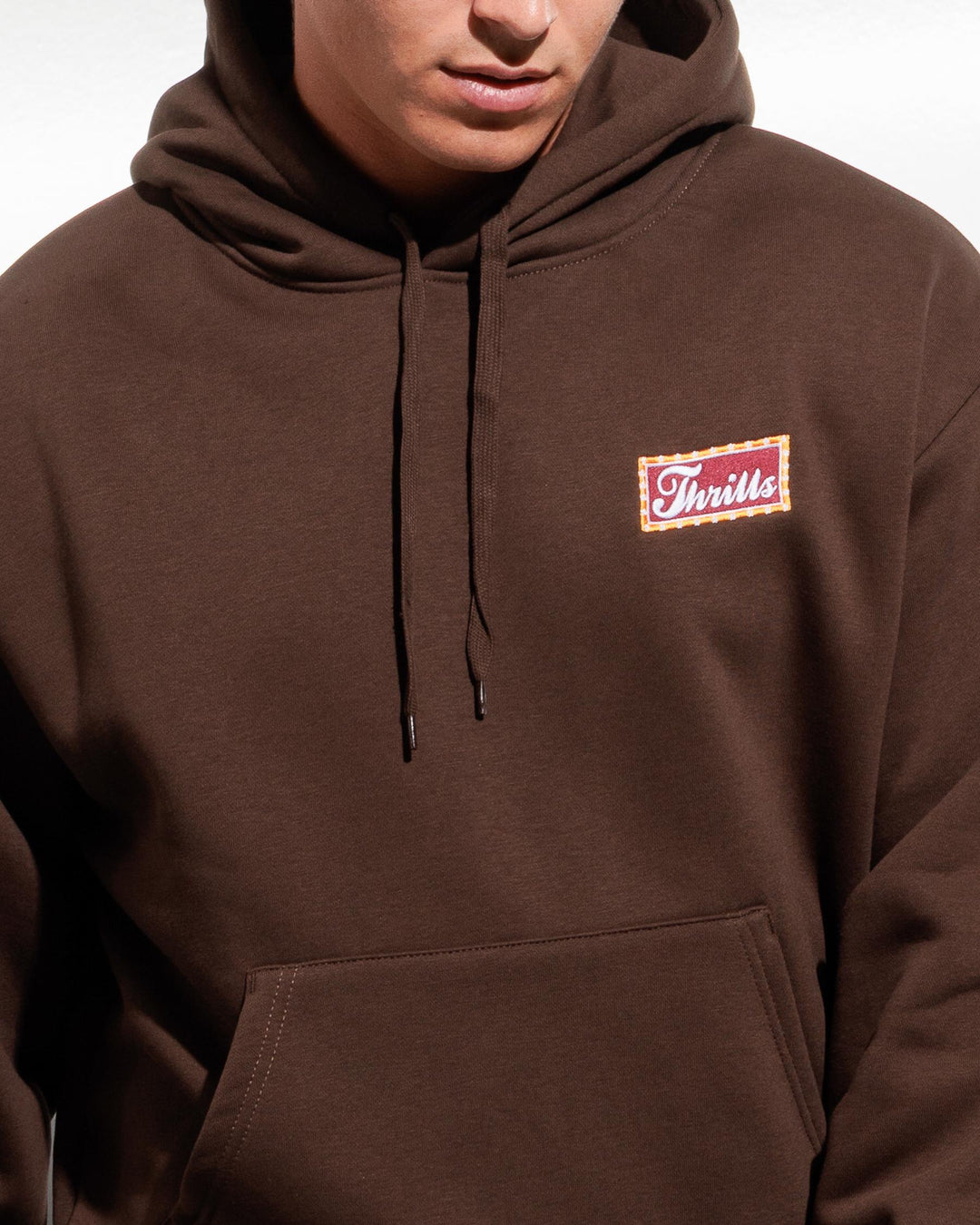Thrills Make Em Tough Slouch Pull On Cropped Hood - Postal Brown