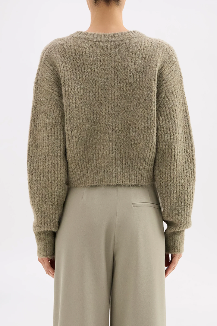 Nude Lucy Nixon Cropped Cardigan - Vine