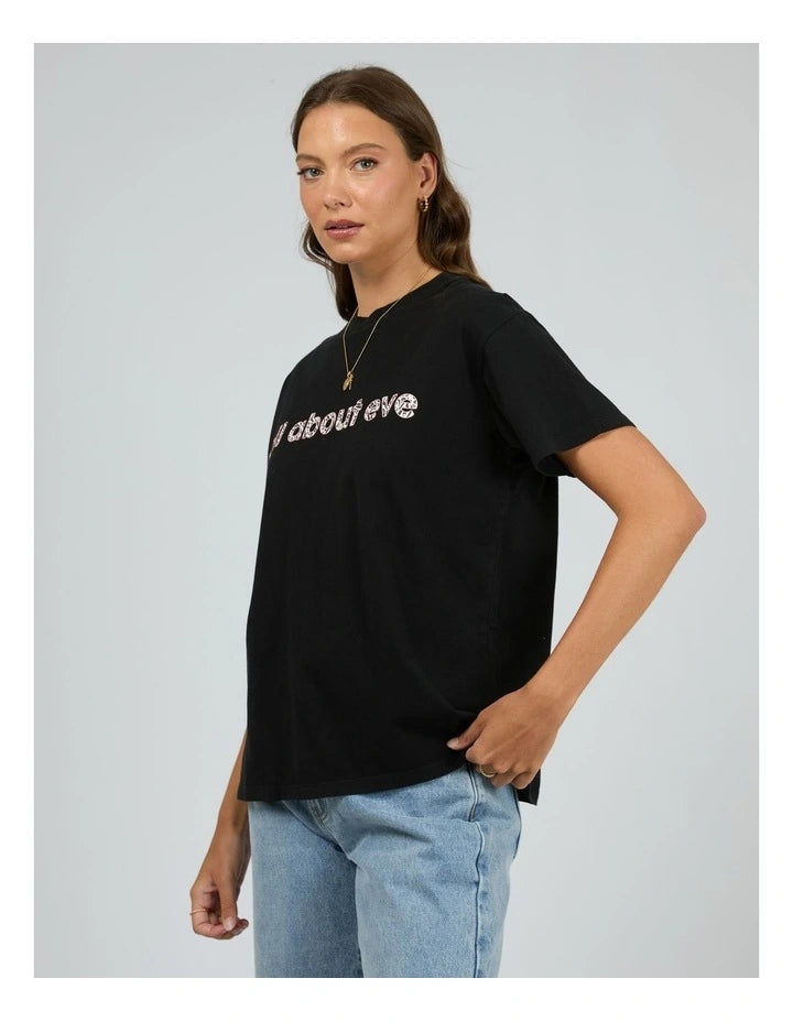 All About Eve Mika Standard Tee - Washed Black