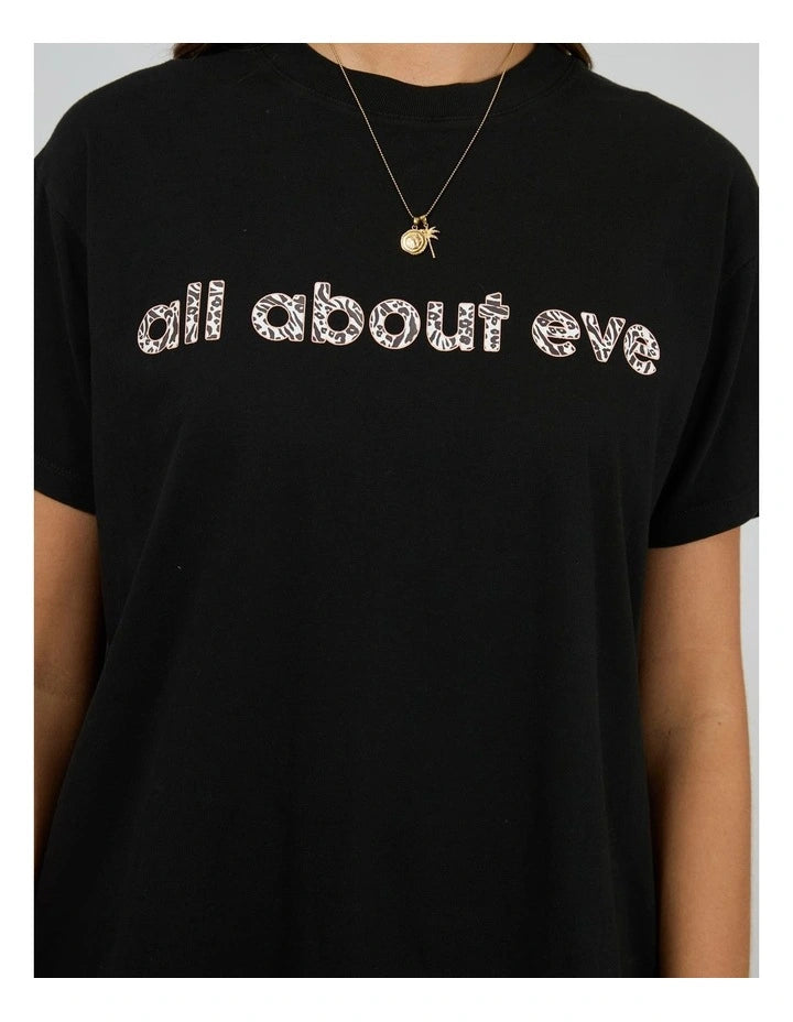 All About Eve Mika Standard Tee - Washed Black