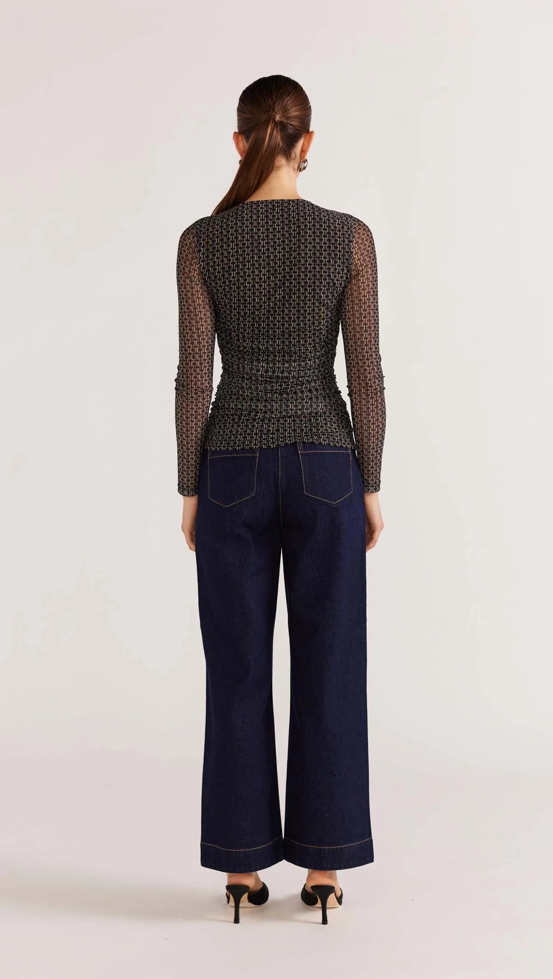 Staple The Label Zeta Mesh Top- Geometric