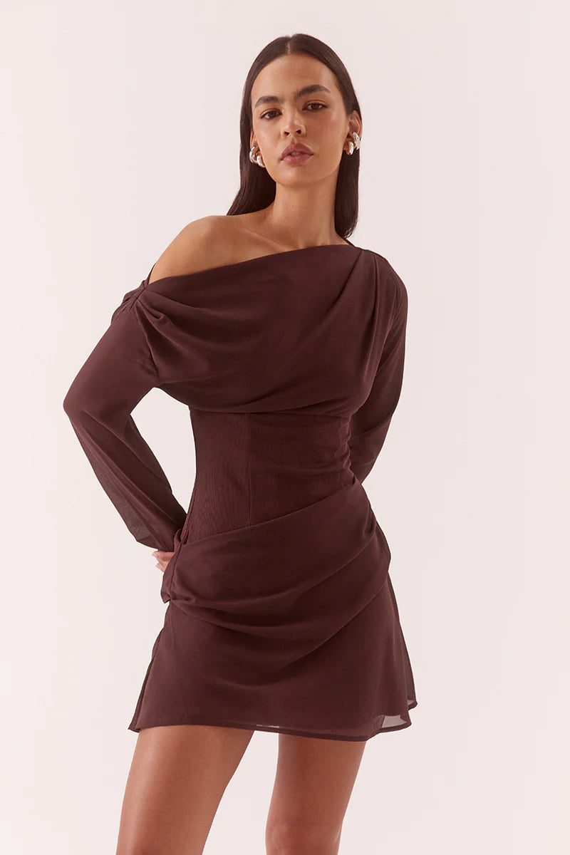 Sovere Ada Long Sleeve Mini - Chocolate