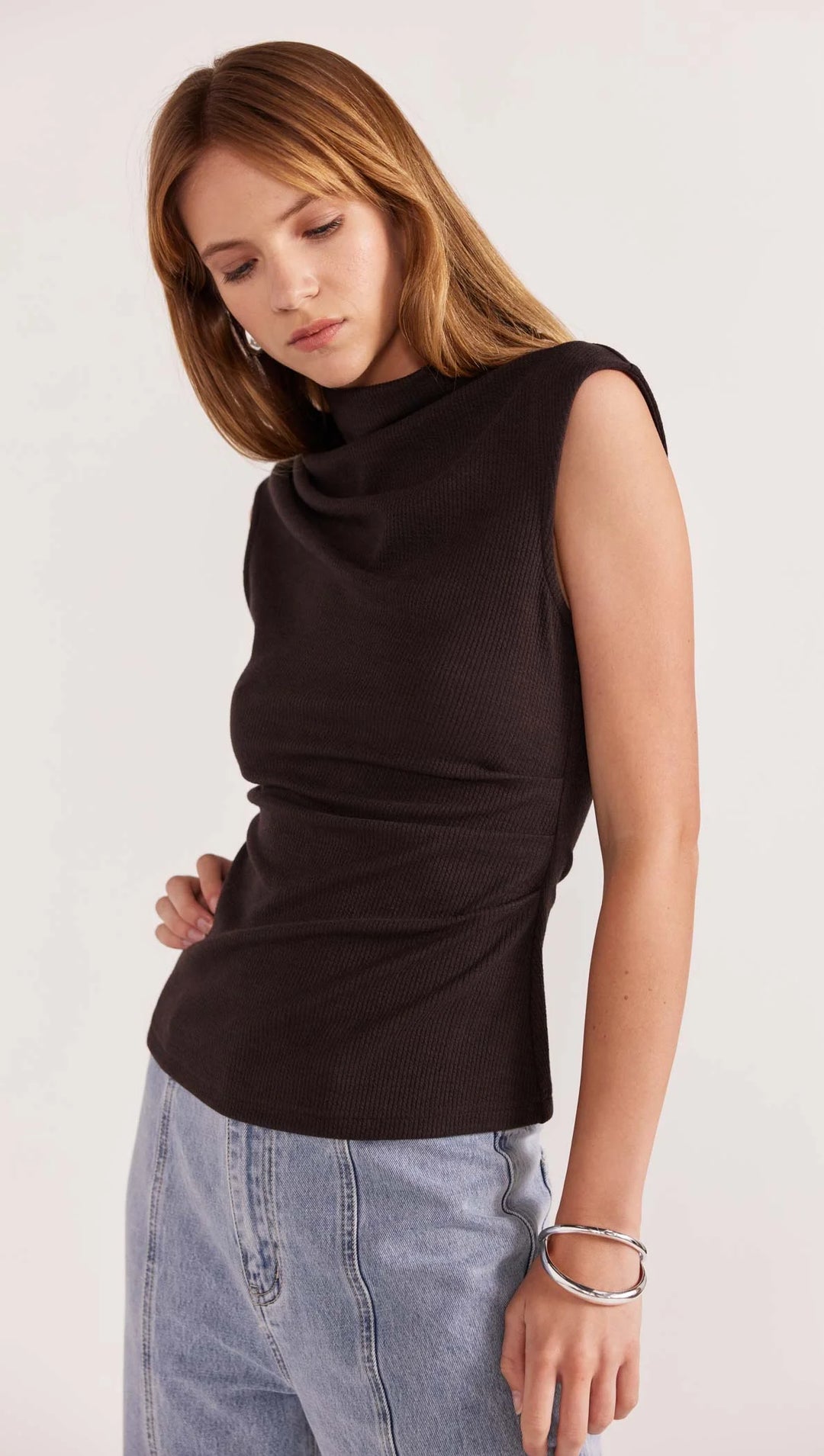 Staple The Label Remi Top- Espresso