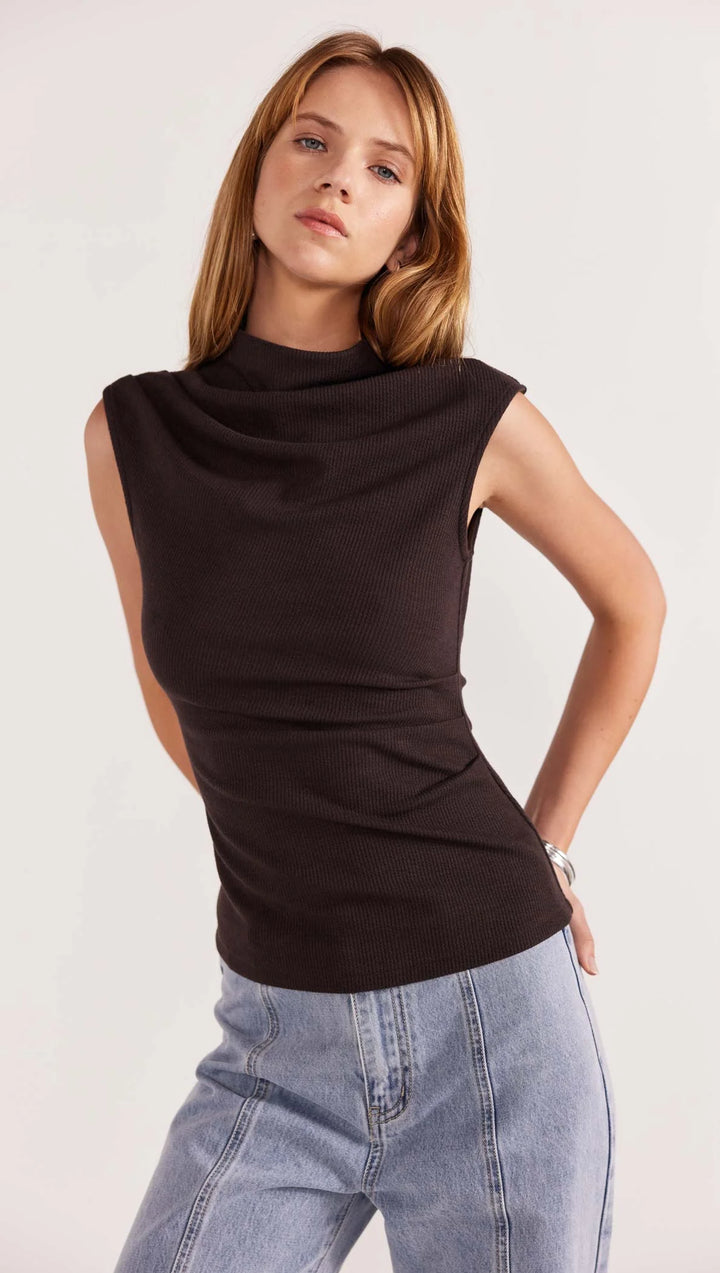 Staple The Label Remi Top- Espresso