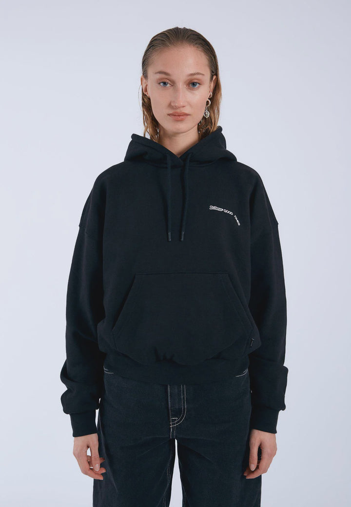 Dr Denim Debbie Hoodie - Black DD Peace