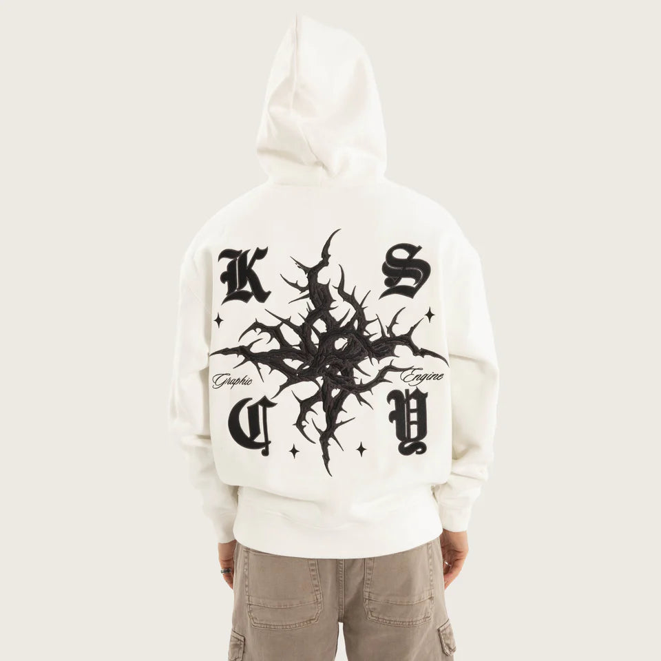 Kiss Chacey Paragons Relaxed Hoodie - Natural White
