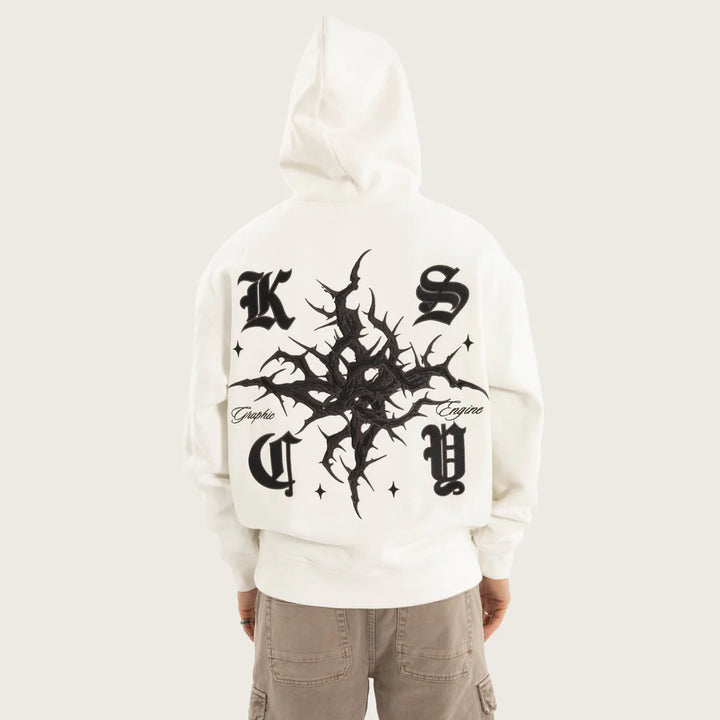 Kiss Chacey Paragons Relaxed Hoodie - Natural White