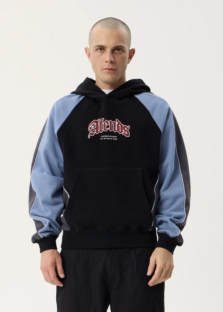 Afends Occupancy Paneled Boxy Hood - Black