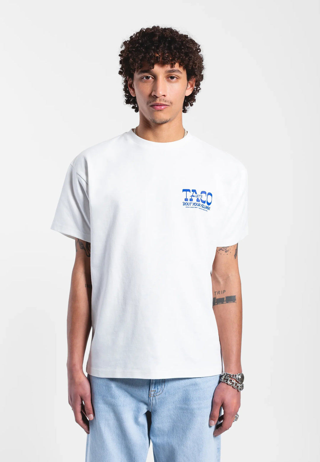 Dr Denim Trooper Tee-Off White Taco