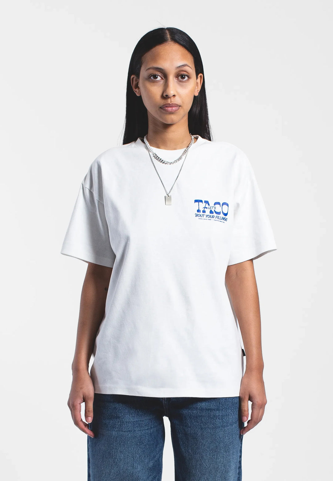 Dr Denim Trooper Tee-Off White Taco