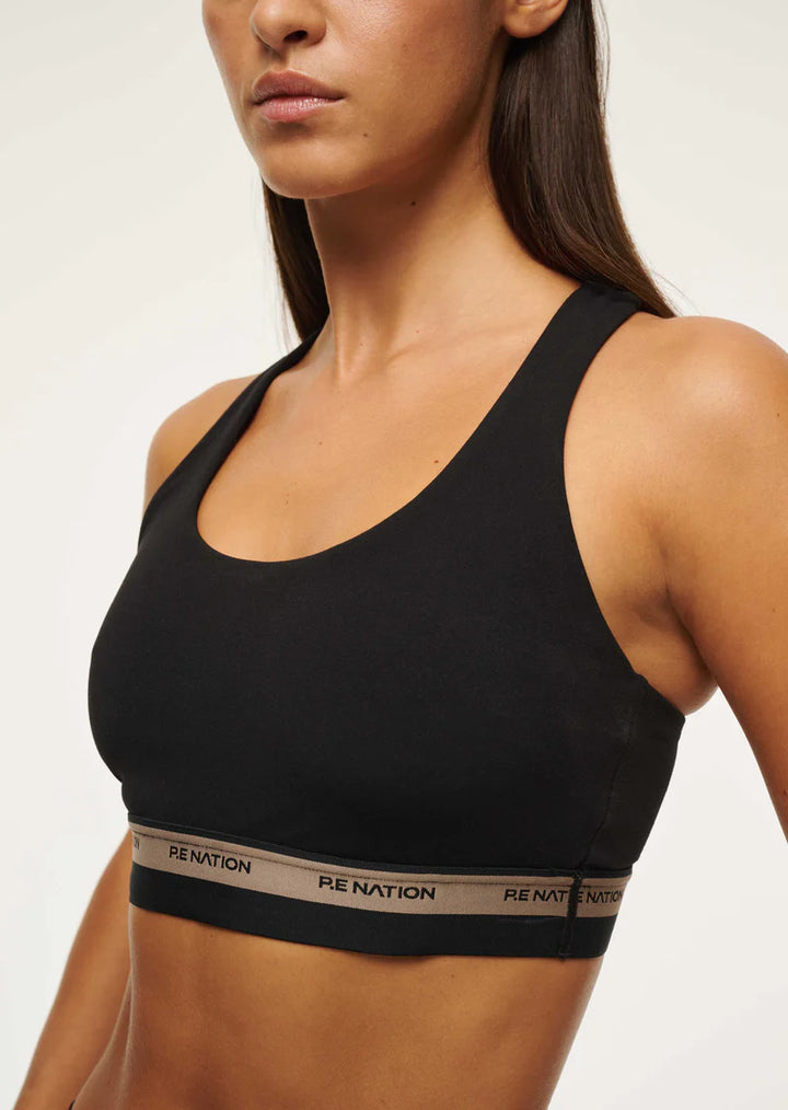 P.E Nation Avant Sports Bra - Black