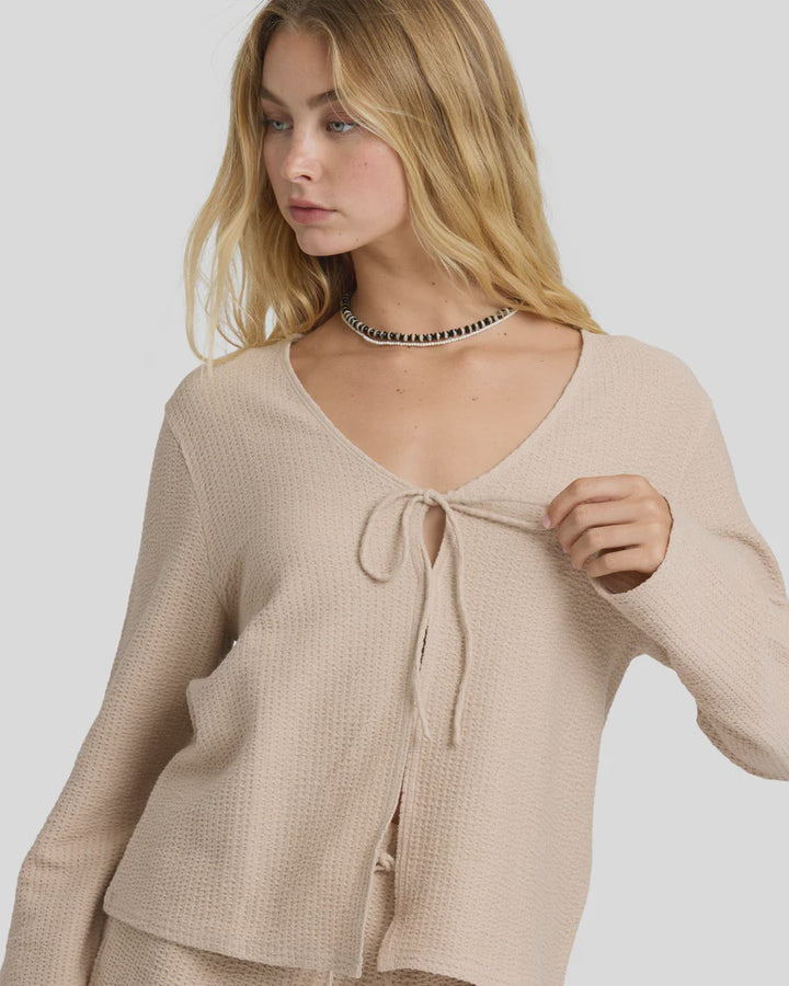 Billabong Maya LS Knit Top - Oatmeal