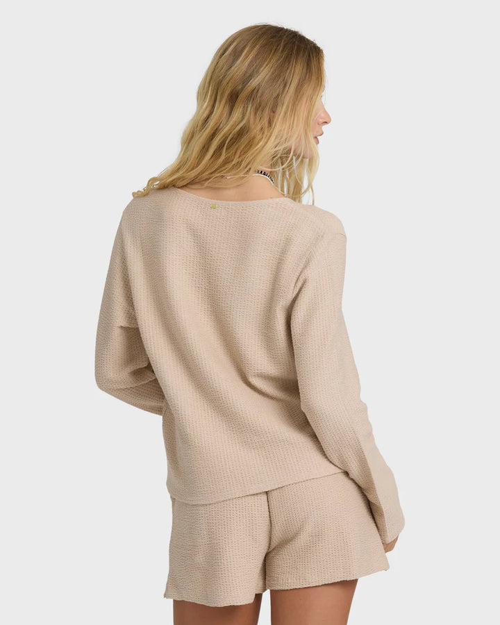 Billabong Maya LS Knit Top - Oatmeal