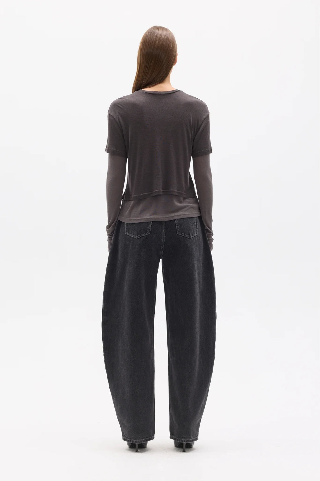 Bayse Calenia Two In One Top - Dark Grey